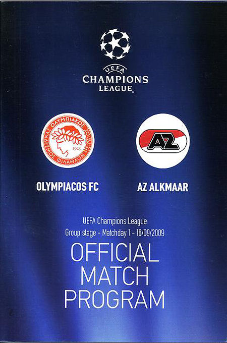 AZ Programma 16-sep-2009 Olympiakos uit